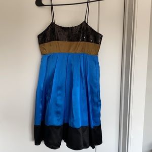 BCBG mini dress, silk sequin